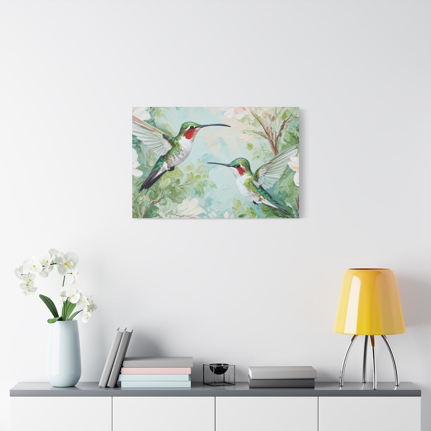 Hummingbird Canvas Wall Art — Stretched Matte Nature Print