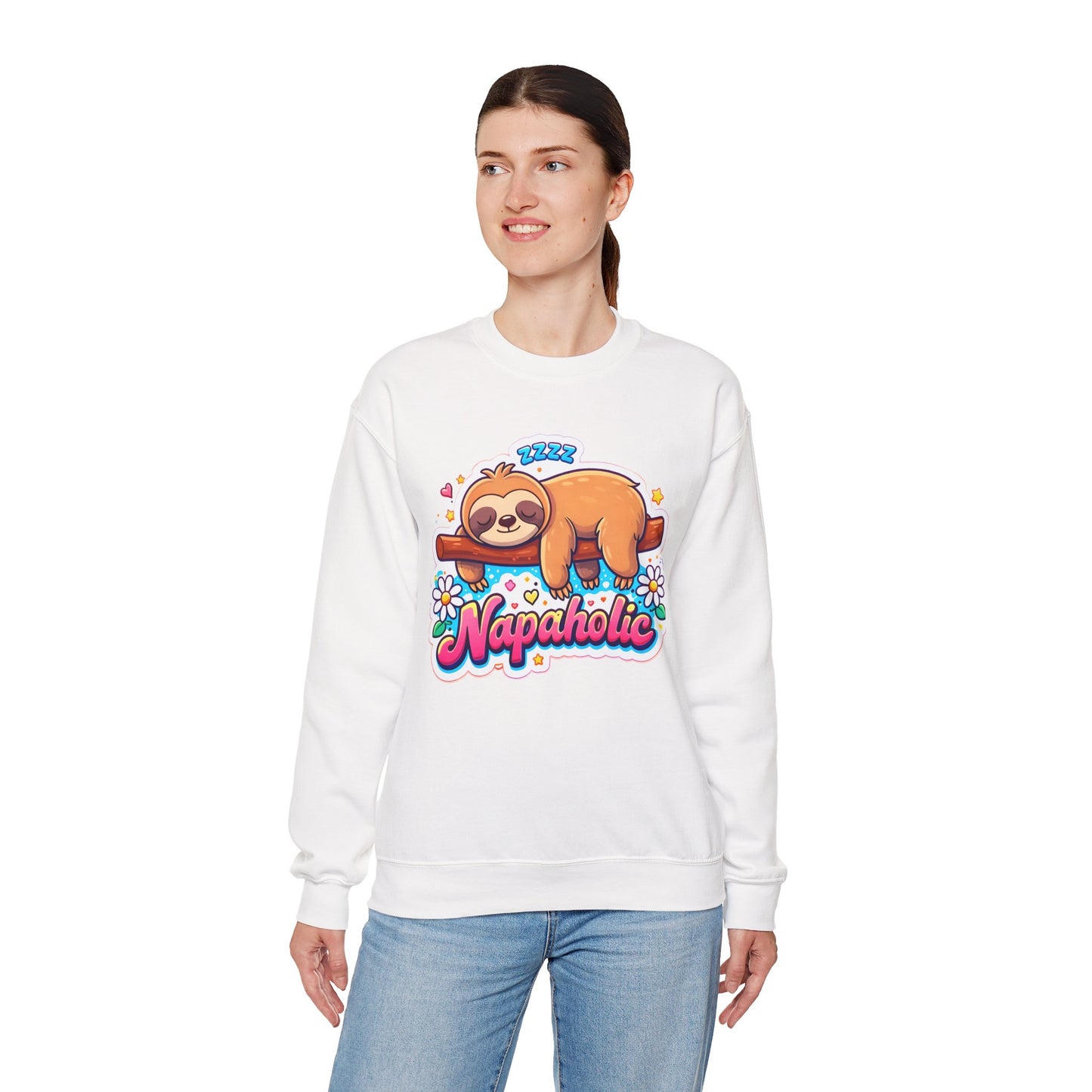 Napaholic Sweatshirt — Cute Sloth Nap Lover Crewneck