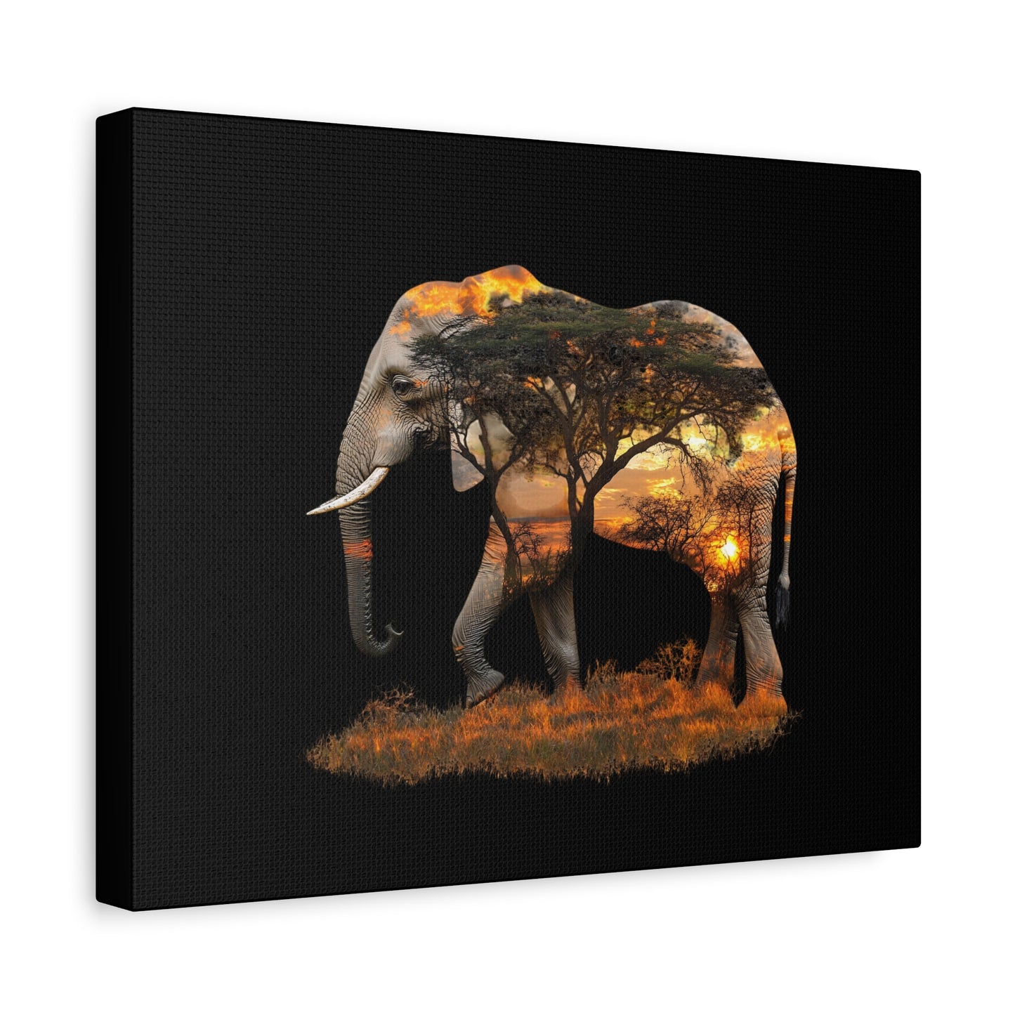 Elephant Tree Matte Canvas Art