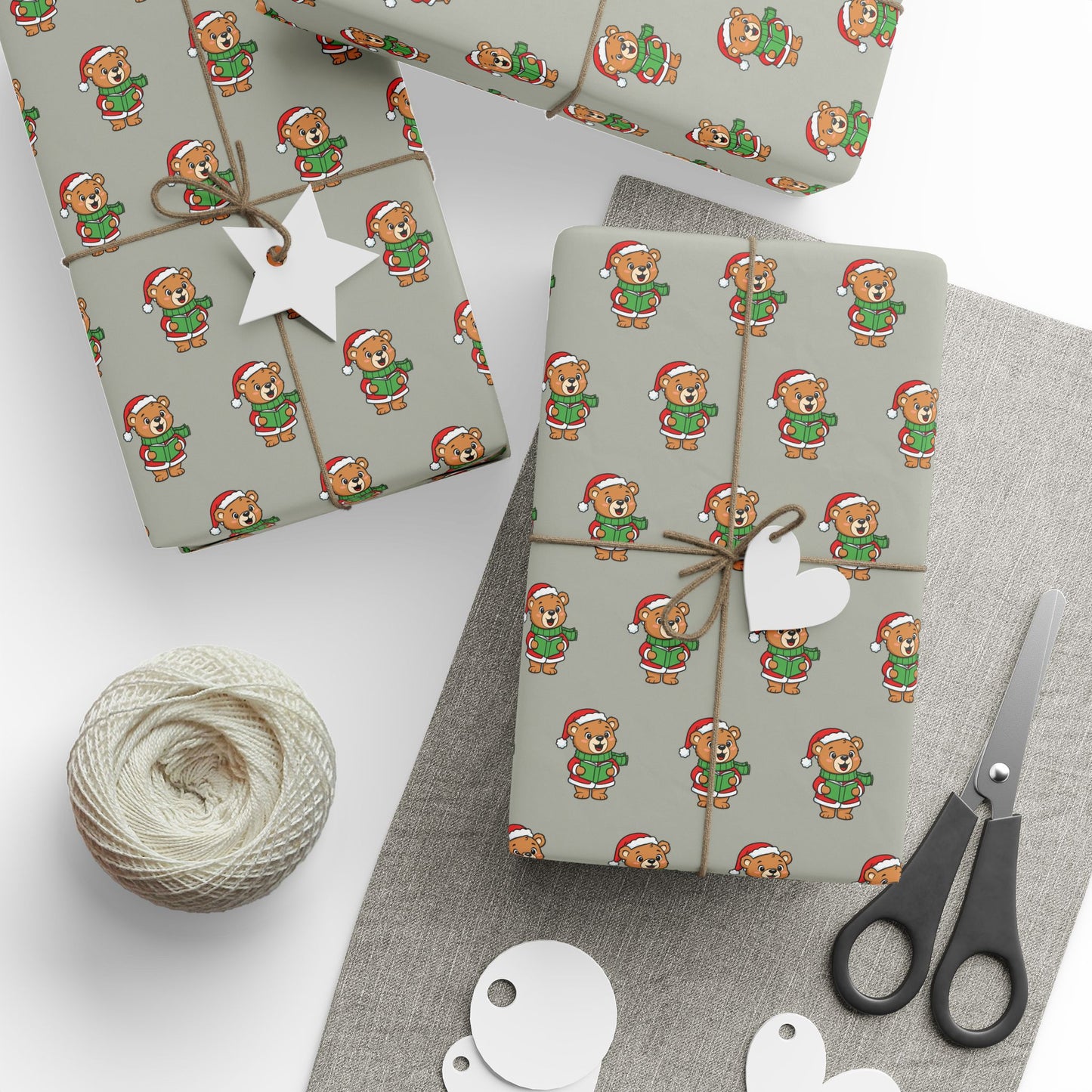 Gingerbread Elf Pattern Wrapping Paper Roll – Festive Holiday Gift Wrap