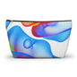 Vibrant Accessory Pouch, Colorful Makeup Bag, Artistic Travel Organizer, Fun Gift for Her, Modern Design Pouch