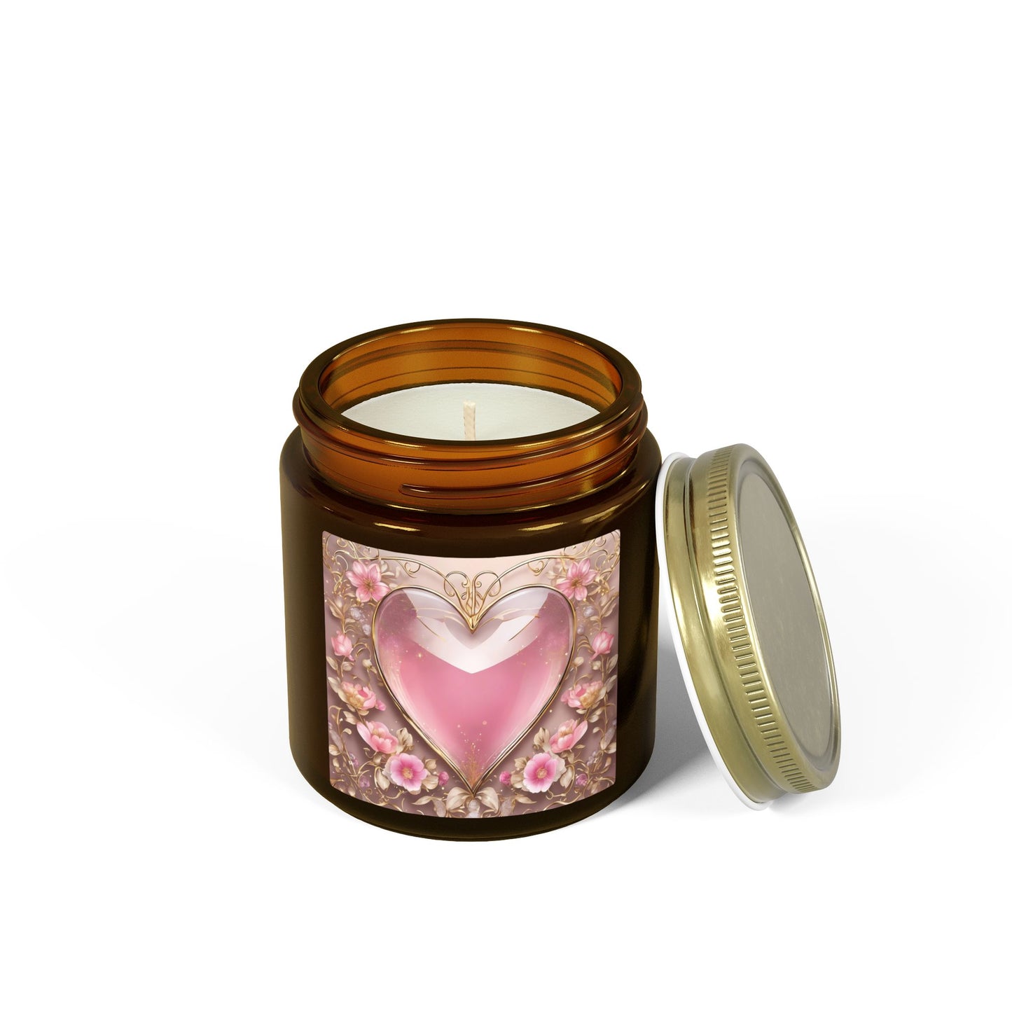 Coconut Apricot Heart Scented Candle (4oz/9oz)