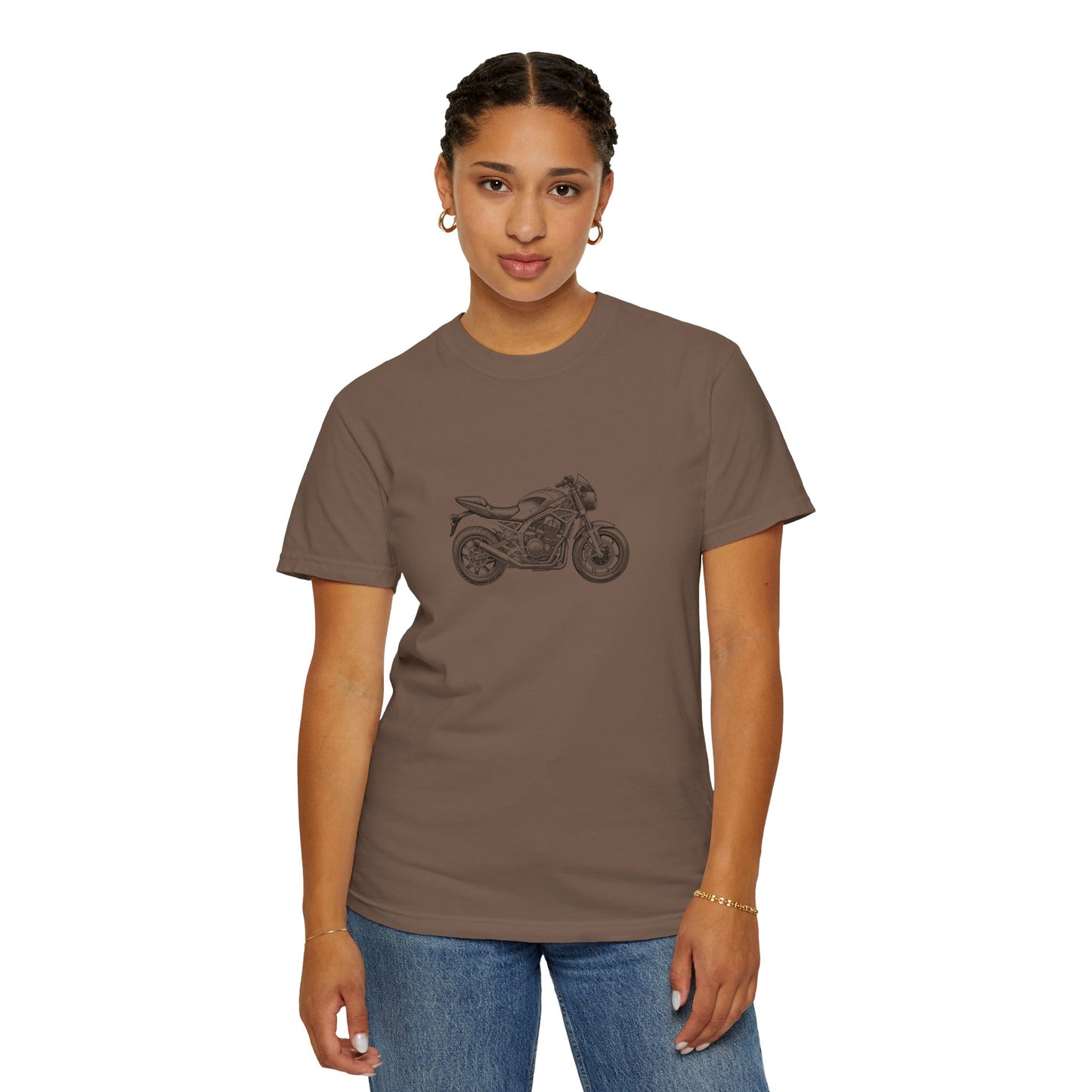 Motorcycle Vibes Unisex Garment-Dyed T-Shirt, Biker Tee for Motorcycle Enthusiasts, Gift for Riders, Casual Wear, Adventure Apparel