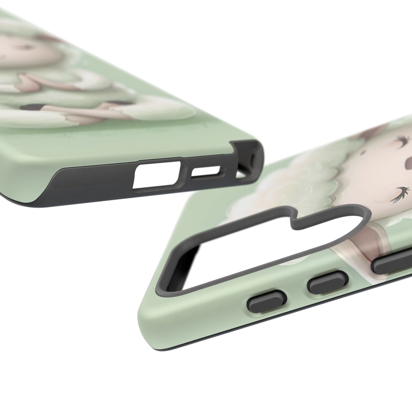 Meditating Lamb Phone Case — Cute Pastel Protective iPhone Cover