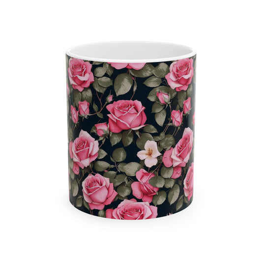 Floral Ceramic Coffee Mug - Perfect for Home, Gifts, Tea Lovers, Mother's Day, Floral Decor, Tea or Coffee, Rose Design