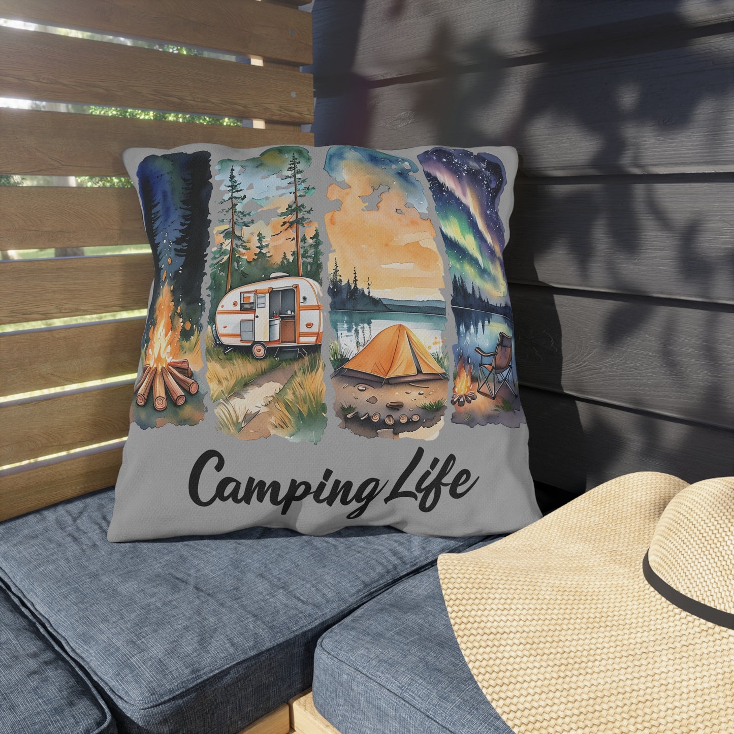 Camping Life Outdoor Pillow