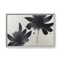 Framed Black Floral Matte Canvas Wall Art — Monochrome Botanical Print