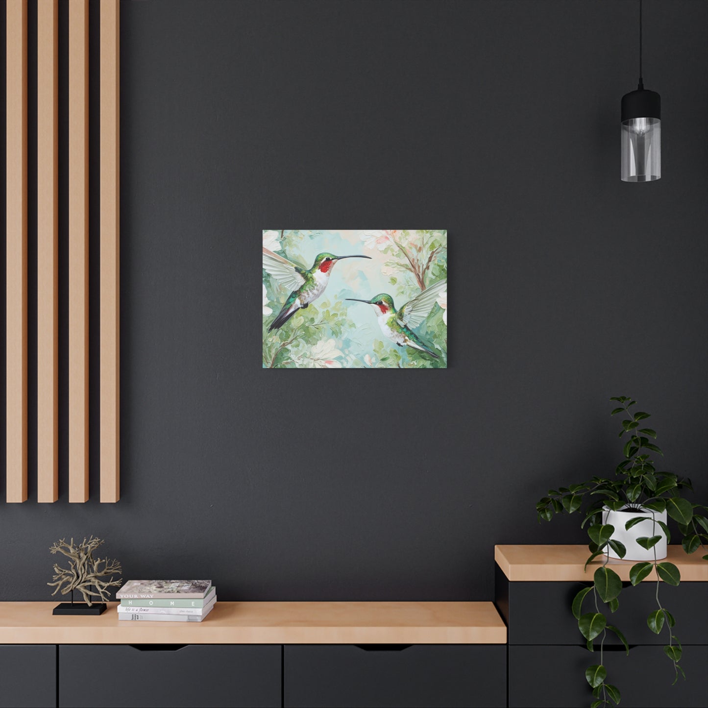 Hummingbird Canvas Wall Art — Stretched Matte Nature Print