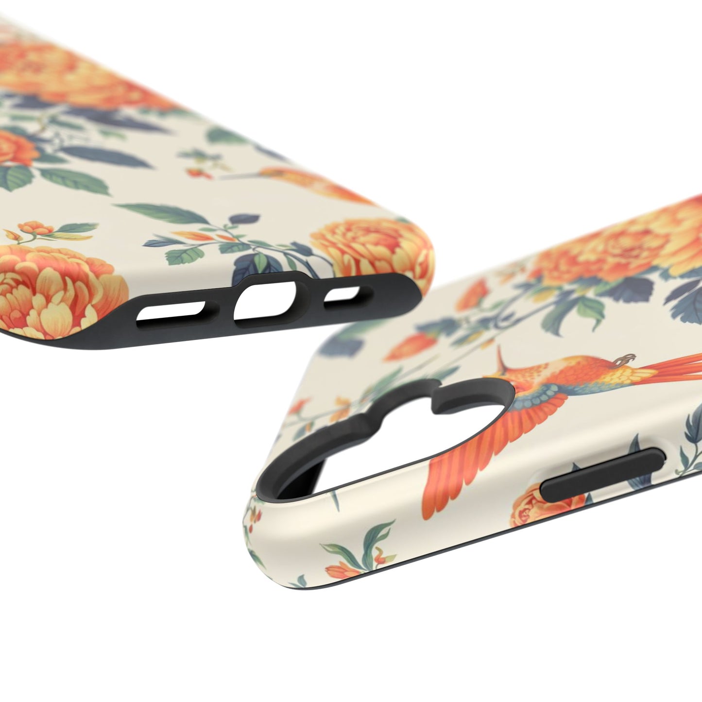 Floral Hummingbird Magnetic Phone Case — Impact-Resistant Protective Cover