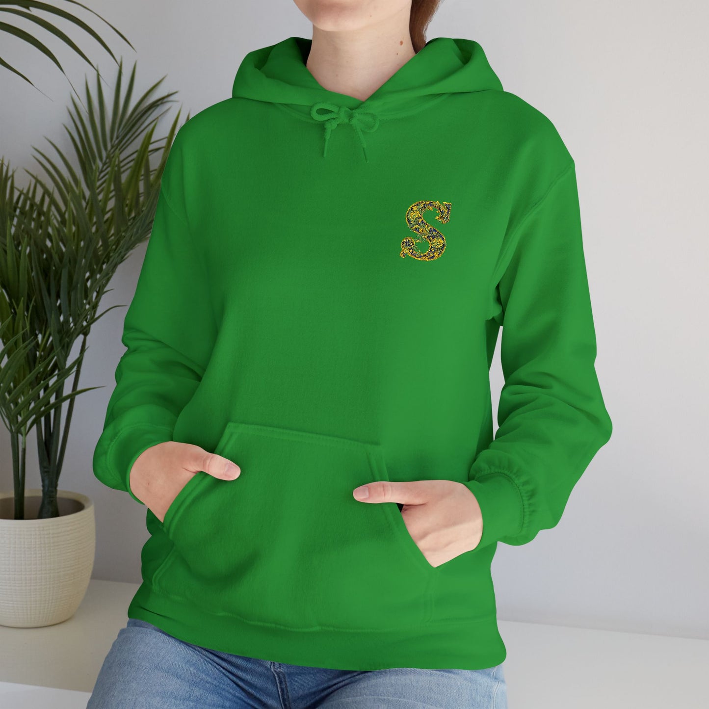 Floral S Initial Hoodie — Monogrammed Flower Letter Sweatshirt