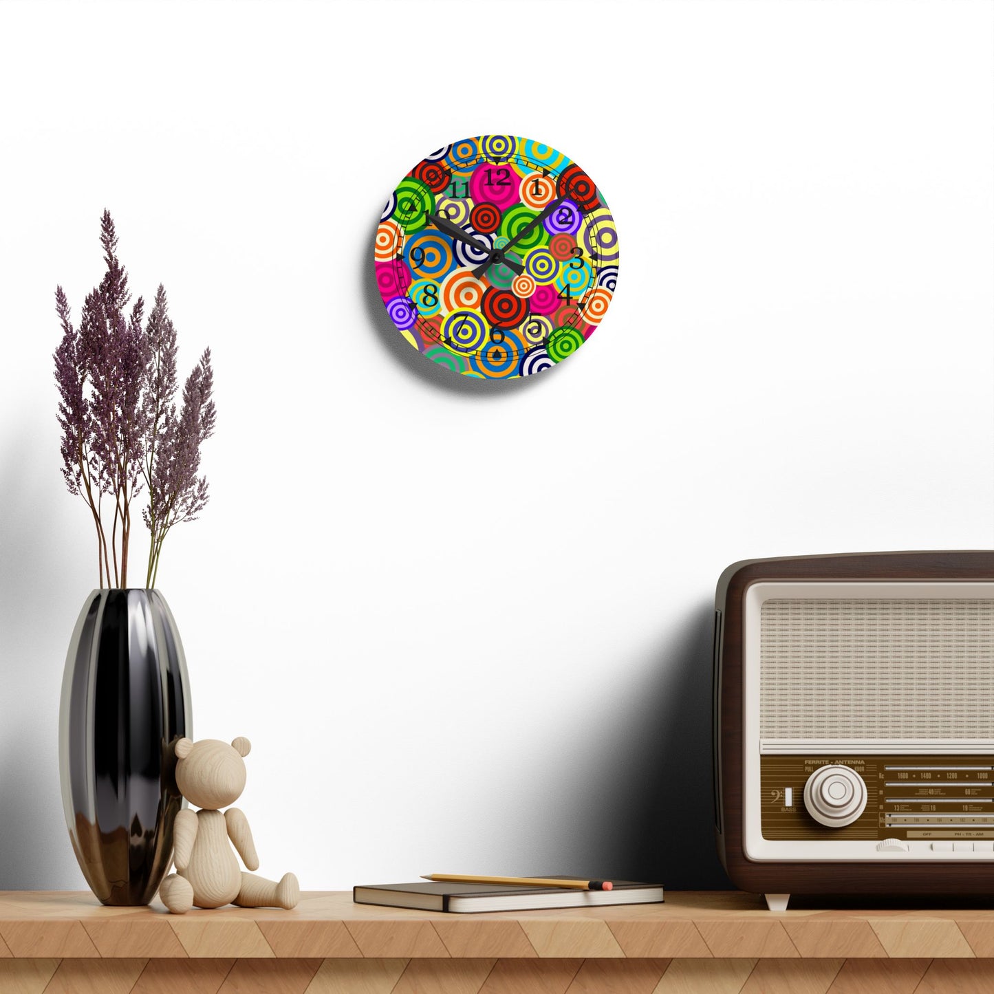 Colorful Retro Acrylic Wall Clock