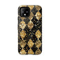 Elegant Gold & Black Phone Case for Tough Protection