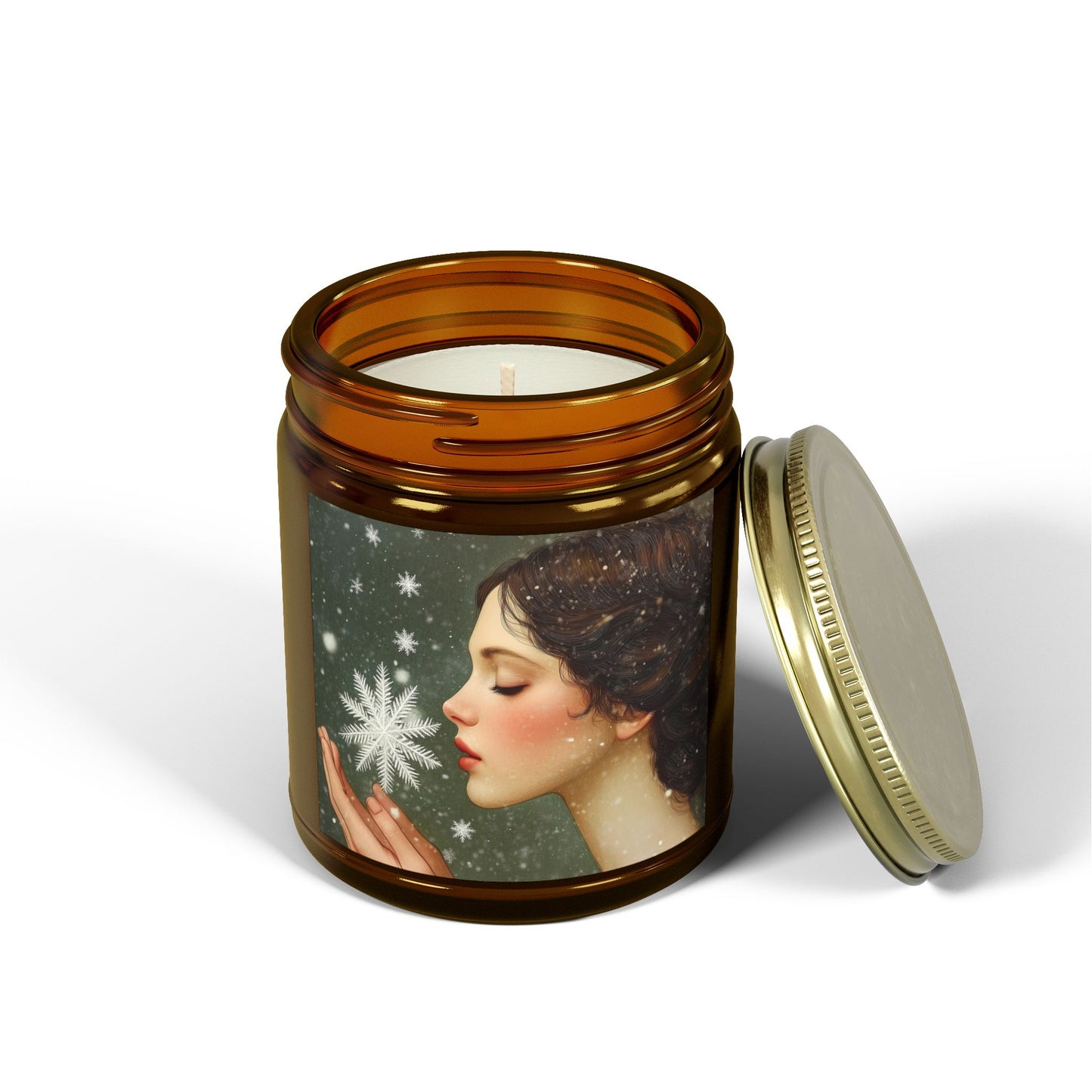 Coconut Apricot Scented Candle, Limited Edition Winter Candle, Decorative Home Fragrance, Gift for Her, Cozy Holiday Decor