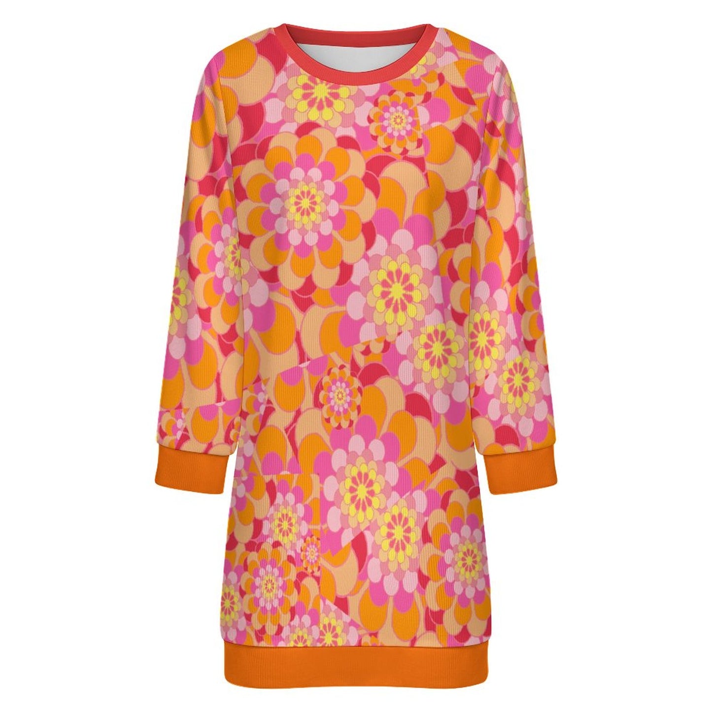 Women's Long Sleeve Sweater Dress Brillant Colors