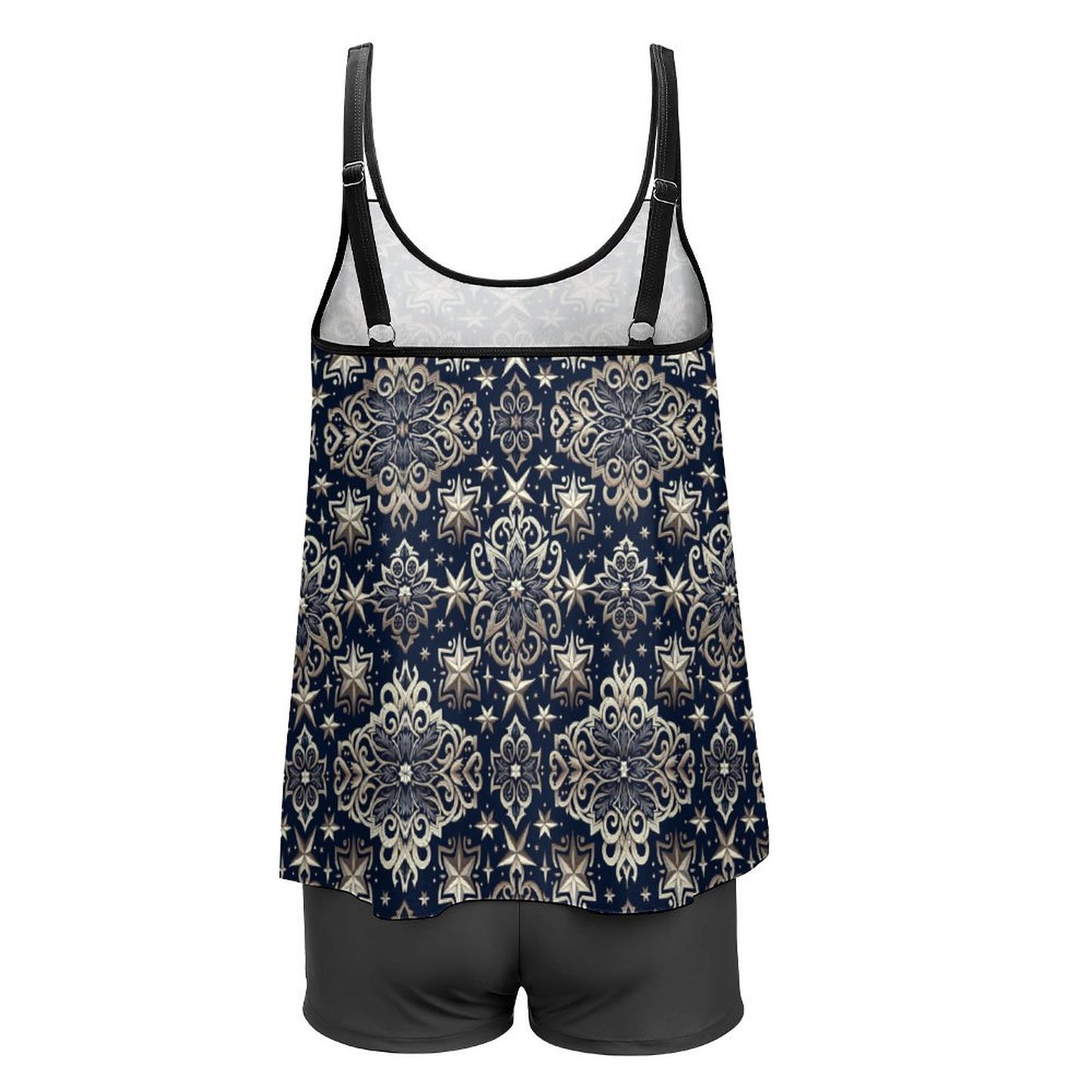 Plus Size Women Tankini 2-Piece Swimsuit