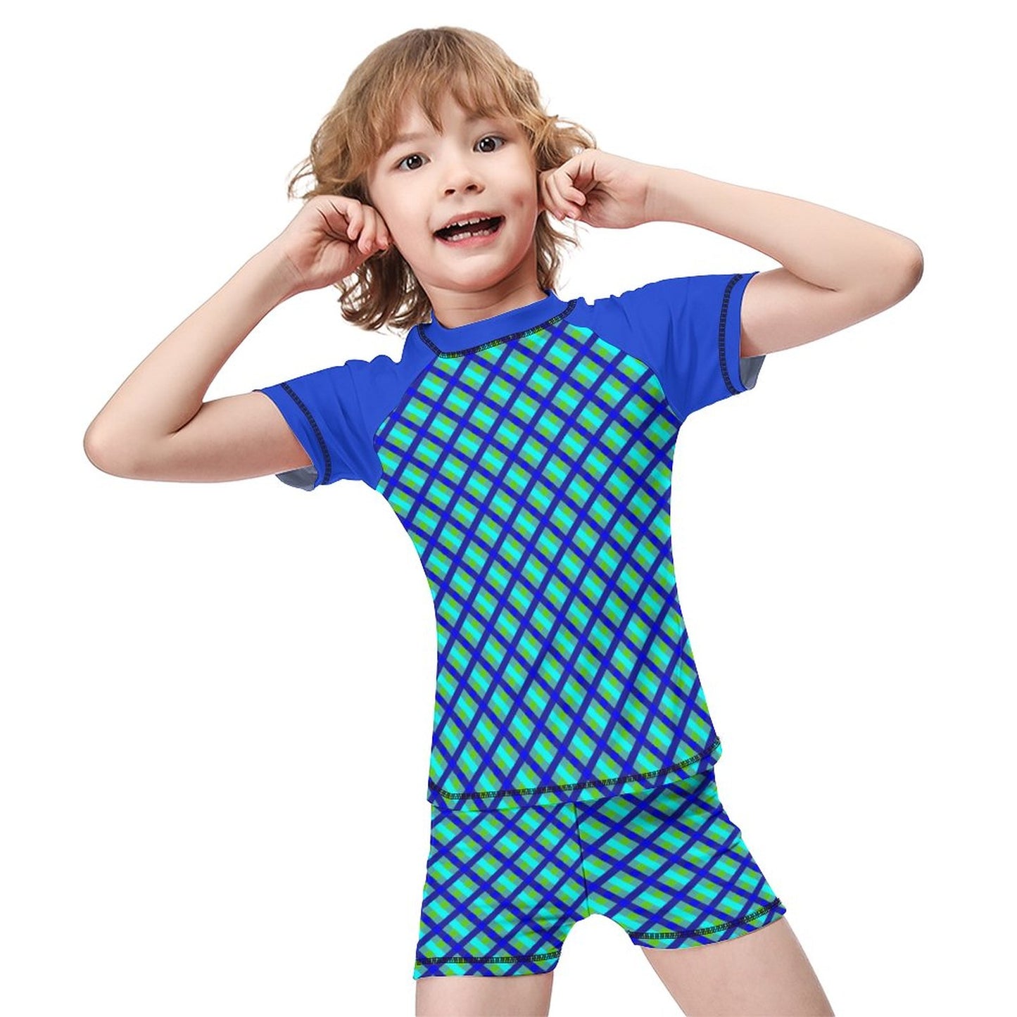Swimsuit Set for Boys Blue and Green