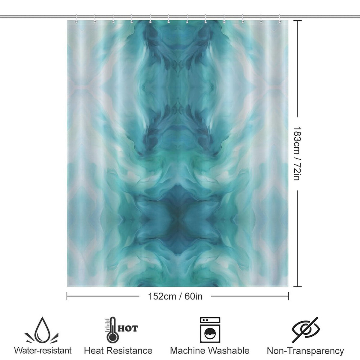 Blue Shower Curtain