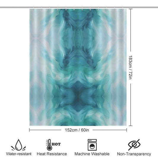 Blue Shower Curtain
