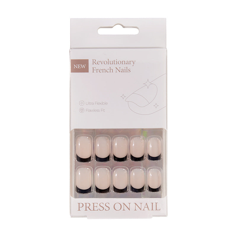 30 Boxed Classic French Wearing Nail Premium Narrow Nail Nail Pads Cross-border Hot Sale Removable Nail Patches – Image 5