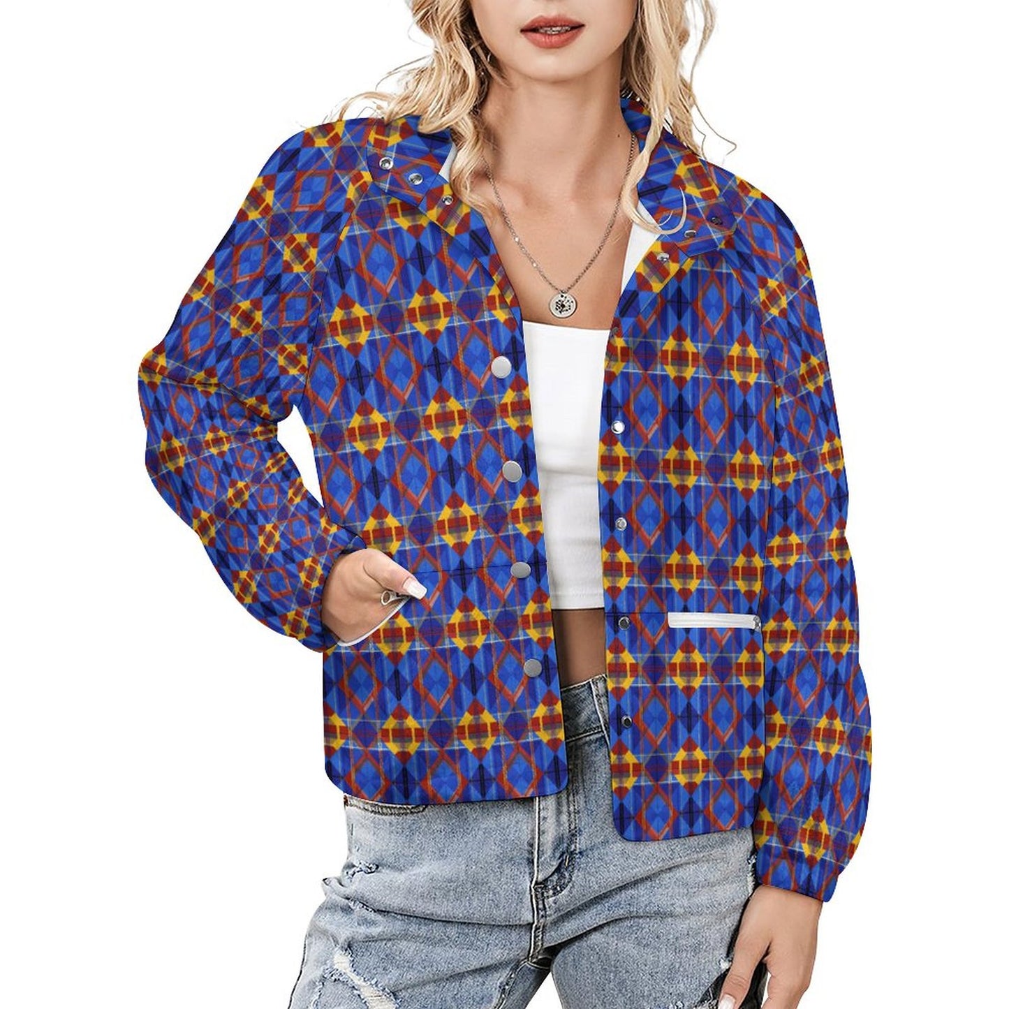 Women's Stand-Up Collar Fleece Jacket