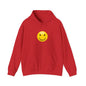Smiley Face Hooded Sweatshirt, Cozy Unisex Hoodie, Casual Wear, Gift for Friends, Cheerful Apparel, Everyday Comfort Clothing