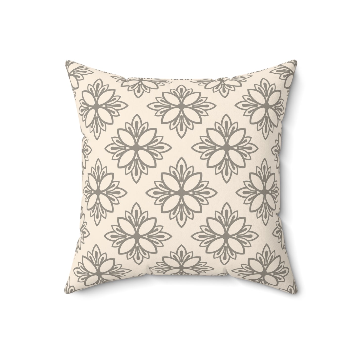 Boho Floral Square Pillow - Cozy Home Decor, Gifts for Her, Modern Farmhouse Accent, Throw Pillow for Living Room, Wedding Decor