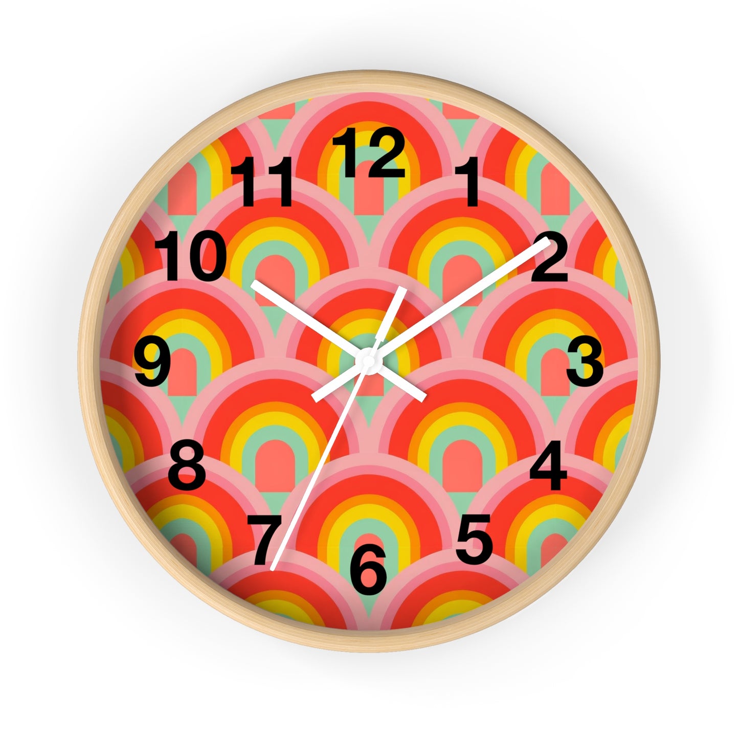Vibrant rainbow  Wall Clock