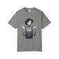 Gothic Striped Graphic Unisex T-Shirt, Edgy Casual Wear, Alternative Fashion, Gift for Her
