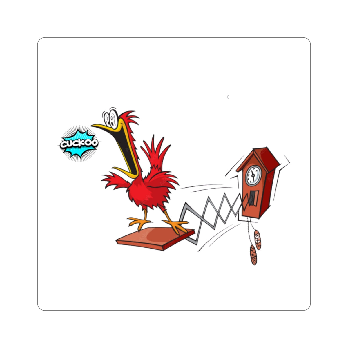 Cuckoo Bird Kiss-Cut Stickers  Fun Laptop Decal