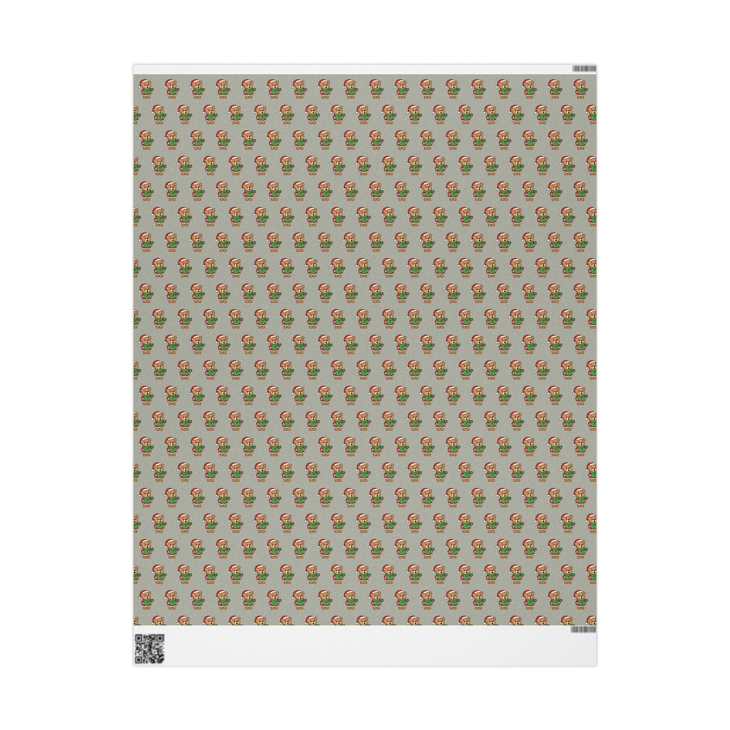 Gingerbread Elf Pattern Wrapping Paper Roll – Festive Holiday Gift Wrap