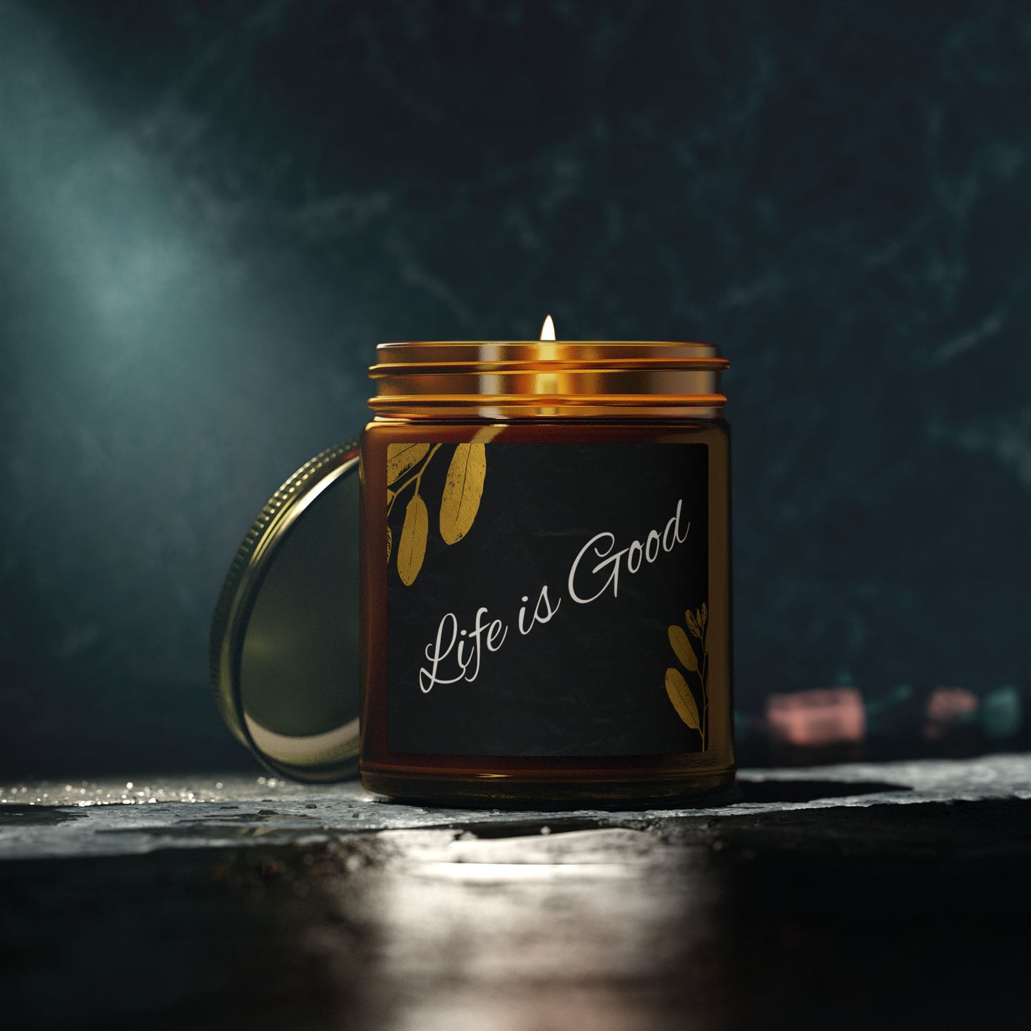 Life Is Good Scented Candle — Coconut Apricot Wax (4oz & 9oz)