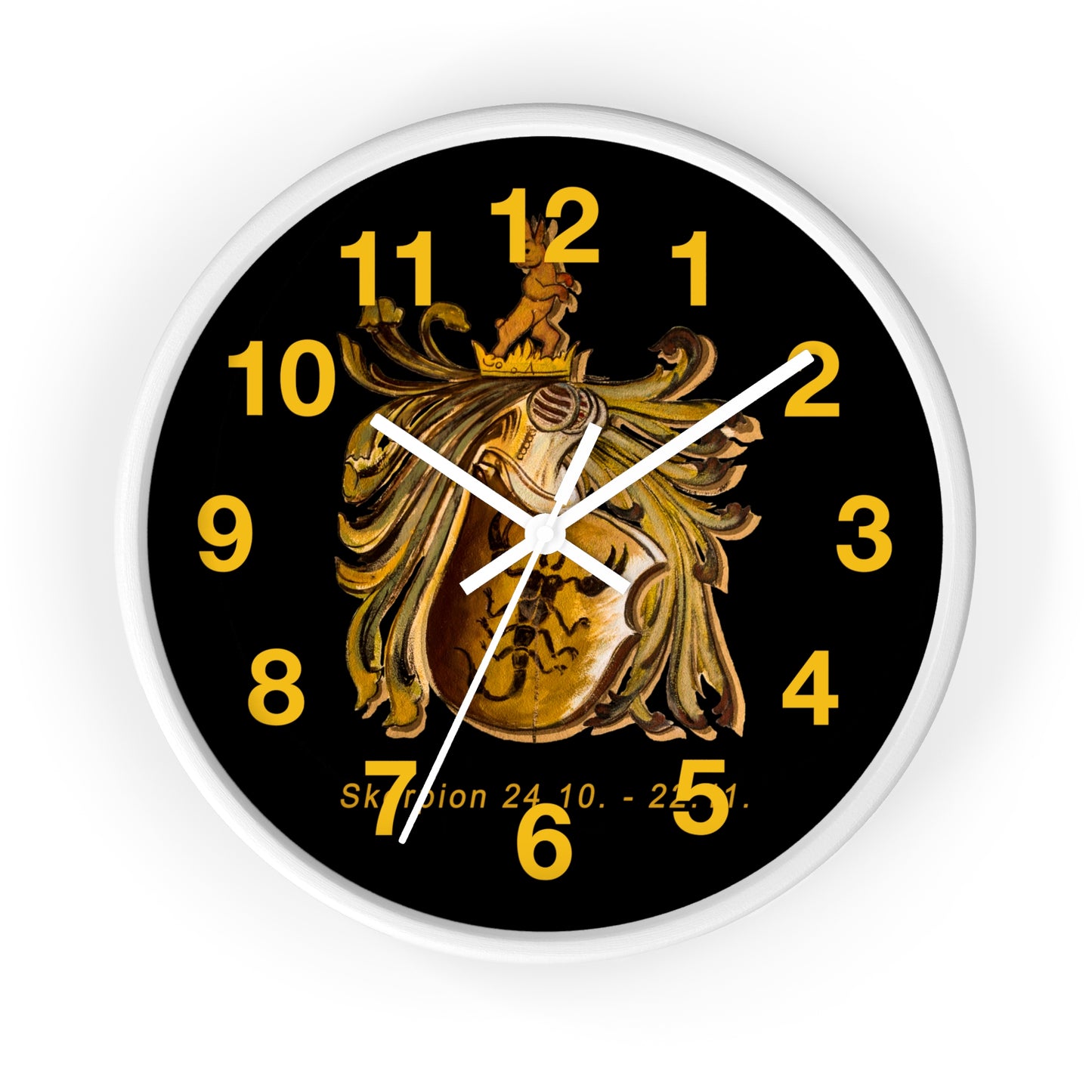 Zodiac Scorpio Wall Clock, Astrological Decor, Scorpio Birthday Gift