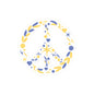 Peaceful Floral Kiss-Cut Stickers, Vinyl Stickers for Laptops, Journals, Water Bottles, Peace Symbol Decor, Flower Stickers