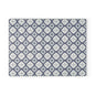Geometric Slate Glass Cutting Board — Navy Diamond Tile Pattern