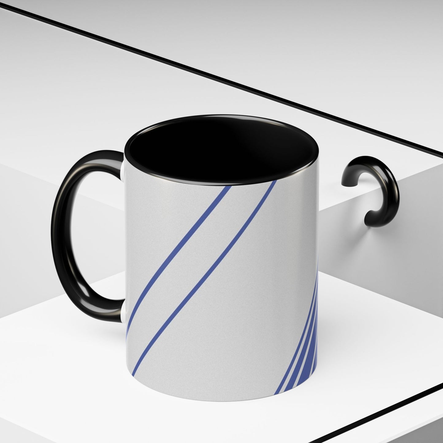 Elegant Stripe Accent Coffee Mug - Perfect for Gifts, Home Decor, Office, Birthdays, and Tea Lovers