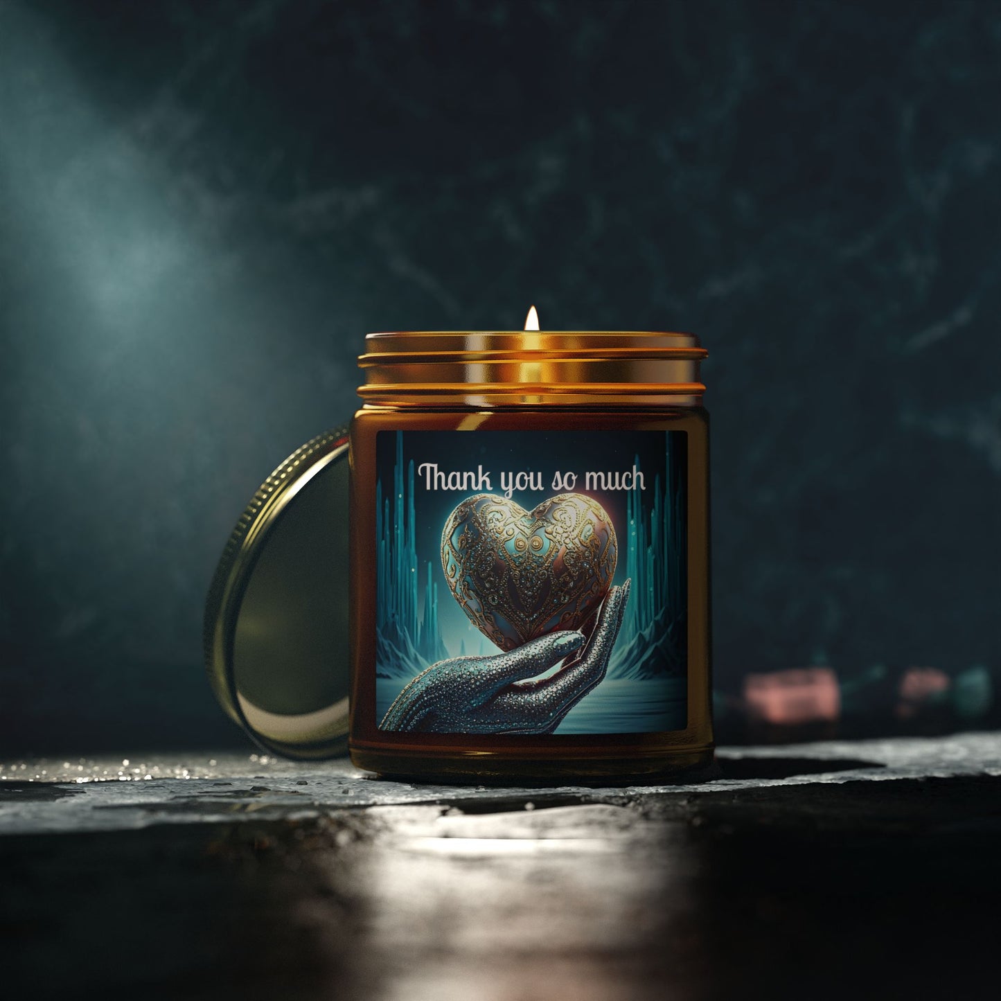 Thank You Candle — Coconut Apricot Scented Jar (4oz/9oz)