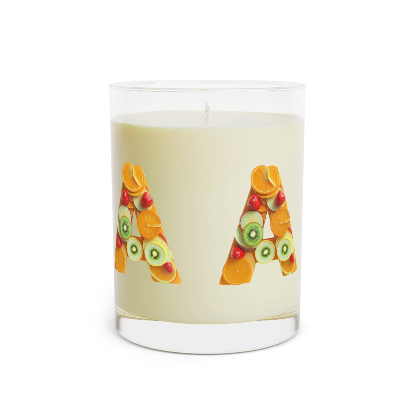 Fruit Pattern 11oz Scented Candle — Fresh Citrus & Kiwi Glass Candle