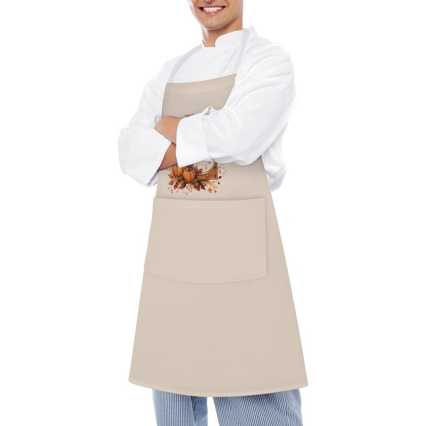 Adult Apron with Pocket - Thanksgiving Apron - Letter L