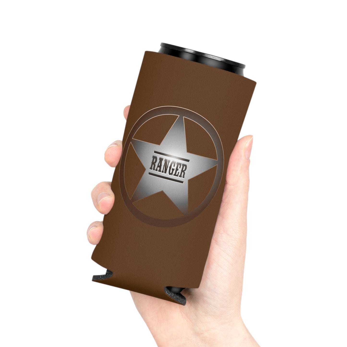 Rustic Ranger Can Cooler – Vintage Style Drink Holder, Perfect for Parties, BBQs, Camping, and Outdoor Adventures