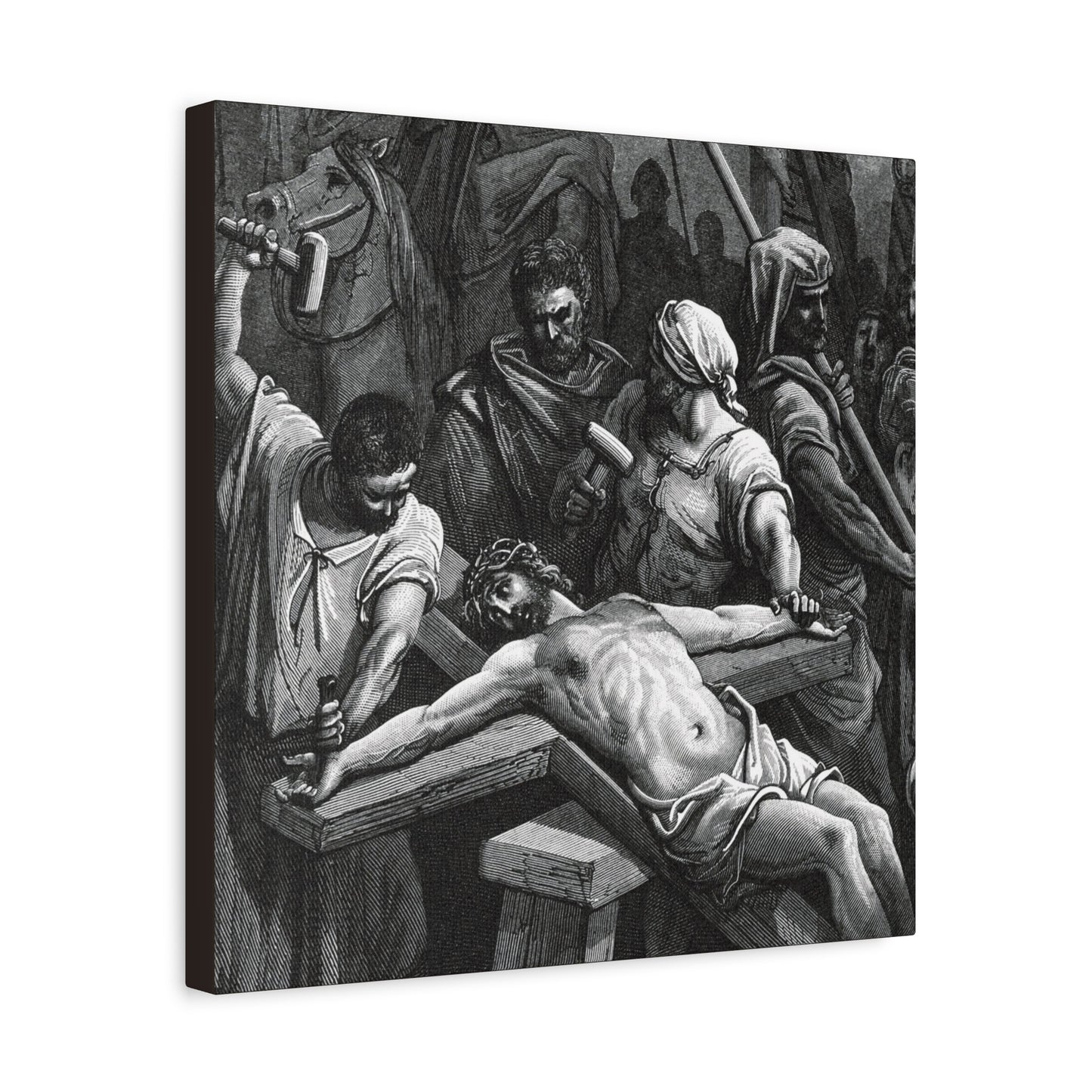 Crucifixion Art Matte Canvas Print – Stretched Religious Wall Decor