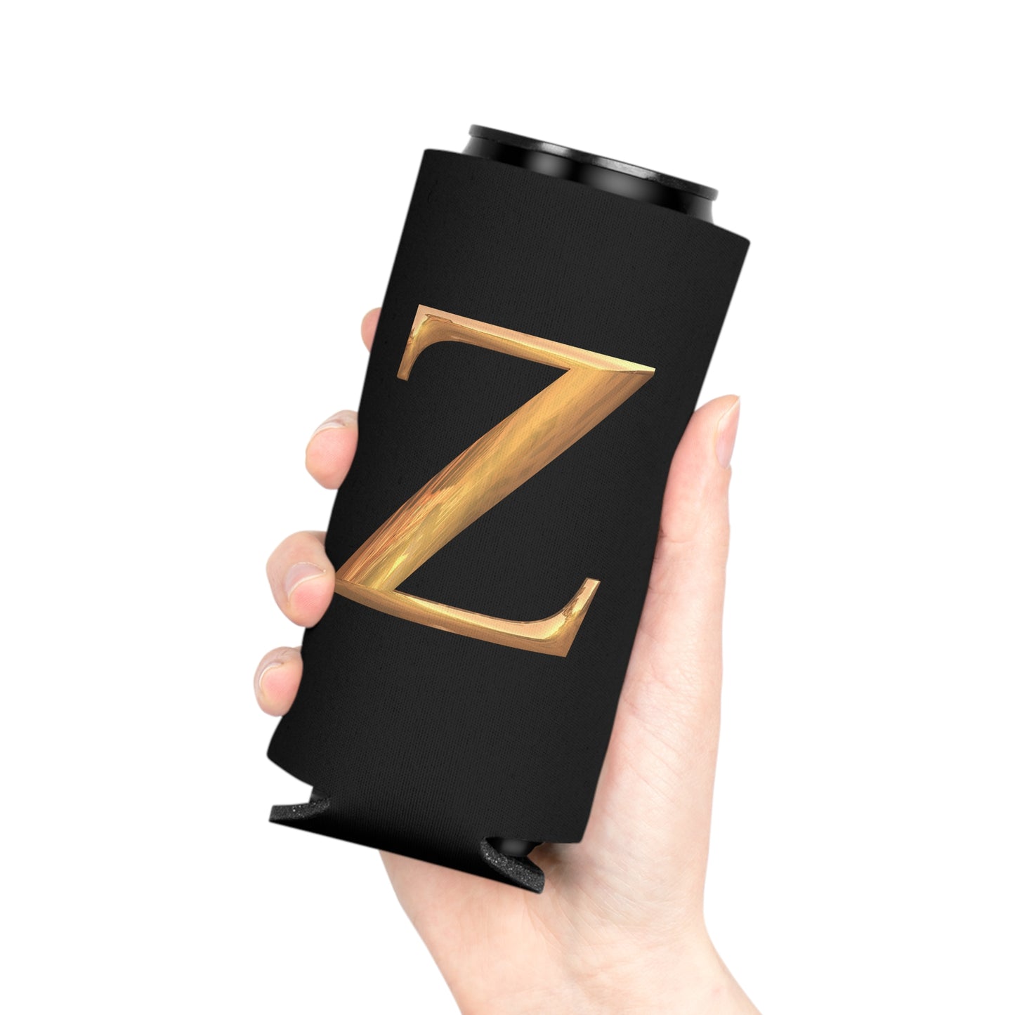 Custom Monogrammed "Z" Can Cooler, Personalized Drink Holder, Wedding Favors, Birthday Gifts, BBQ Accessories, Outdoor Events