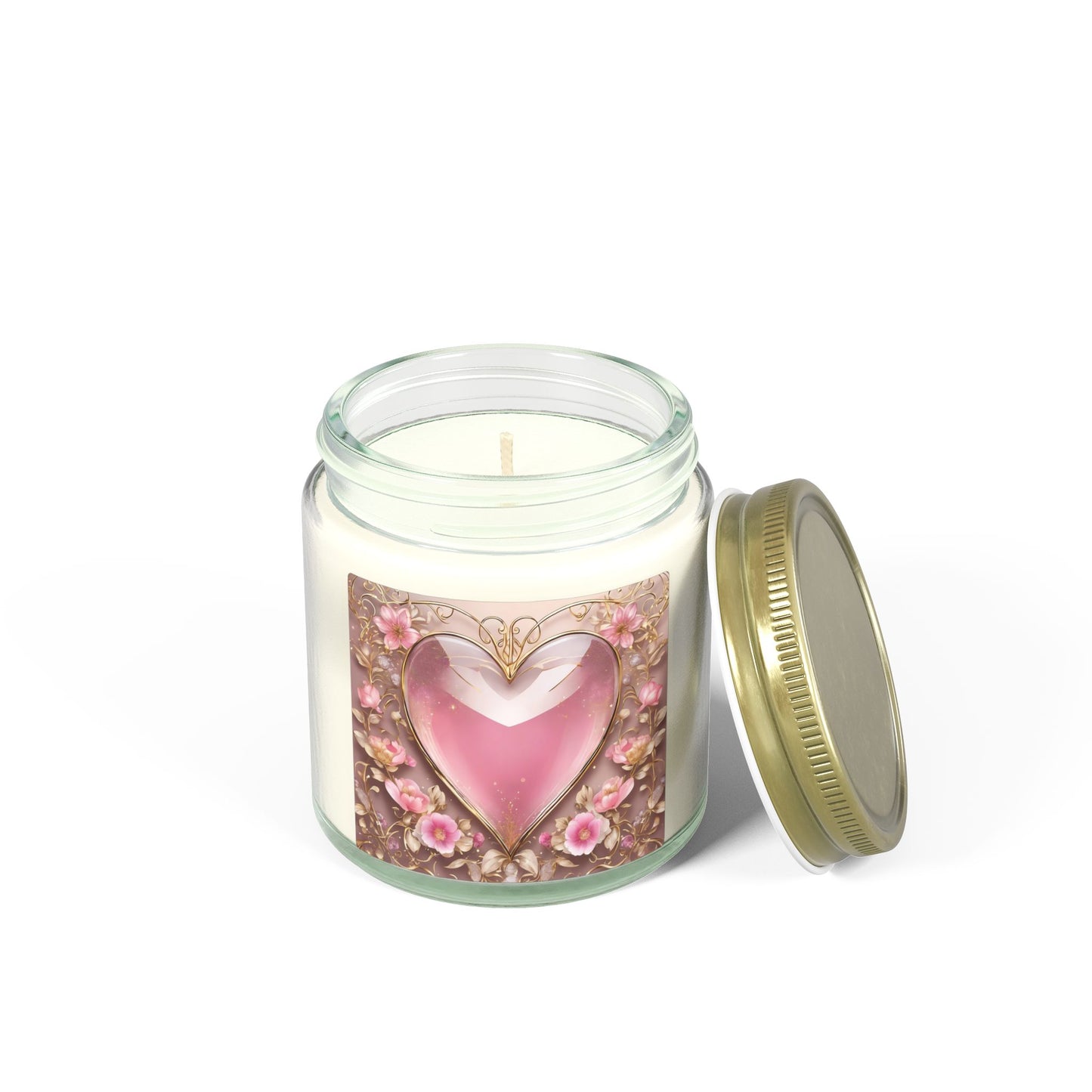 Coconut Apricot Heart Scented Candle (4oz/9oz)