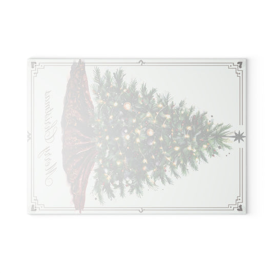Christmas Tree Glass Cutting Board - Festive Holiday Kitchen Decor