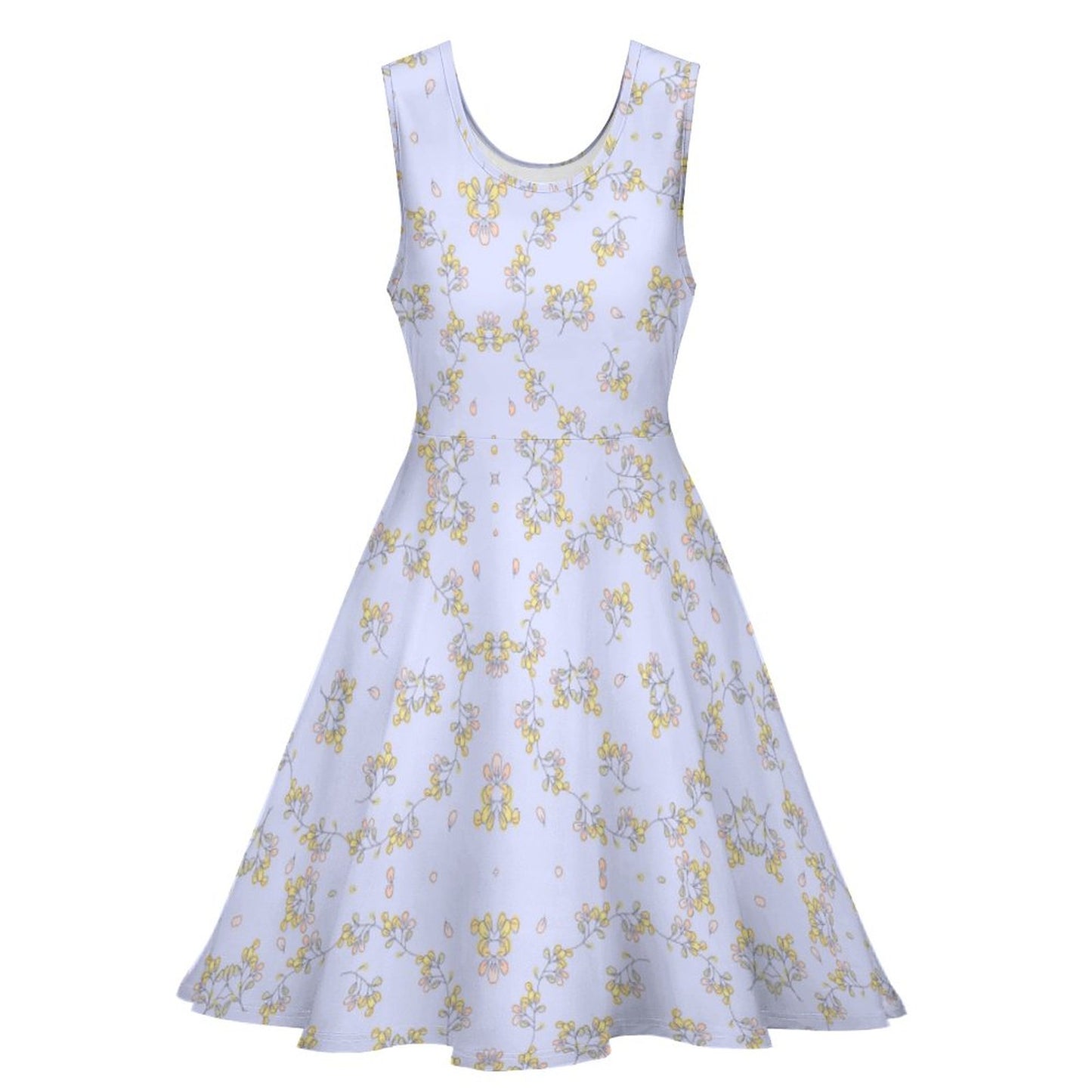 Round Neck Sleeveless Dress Styles