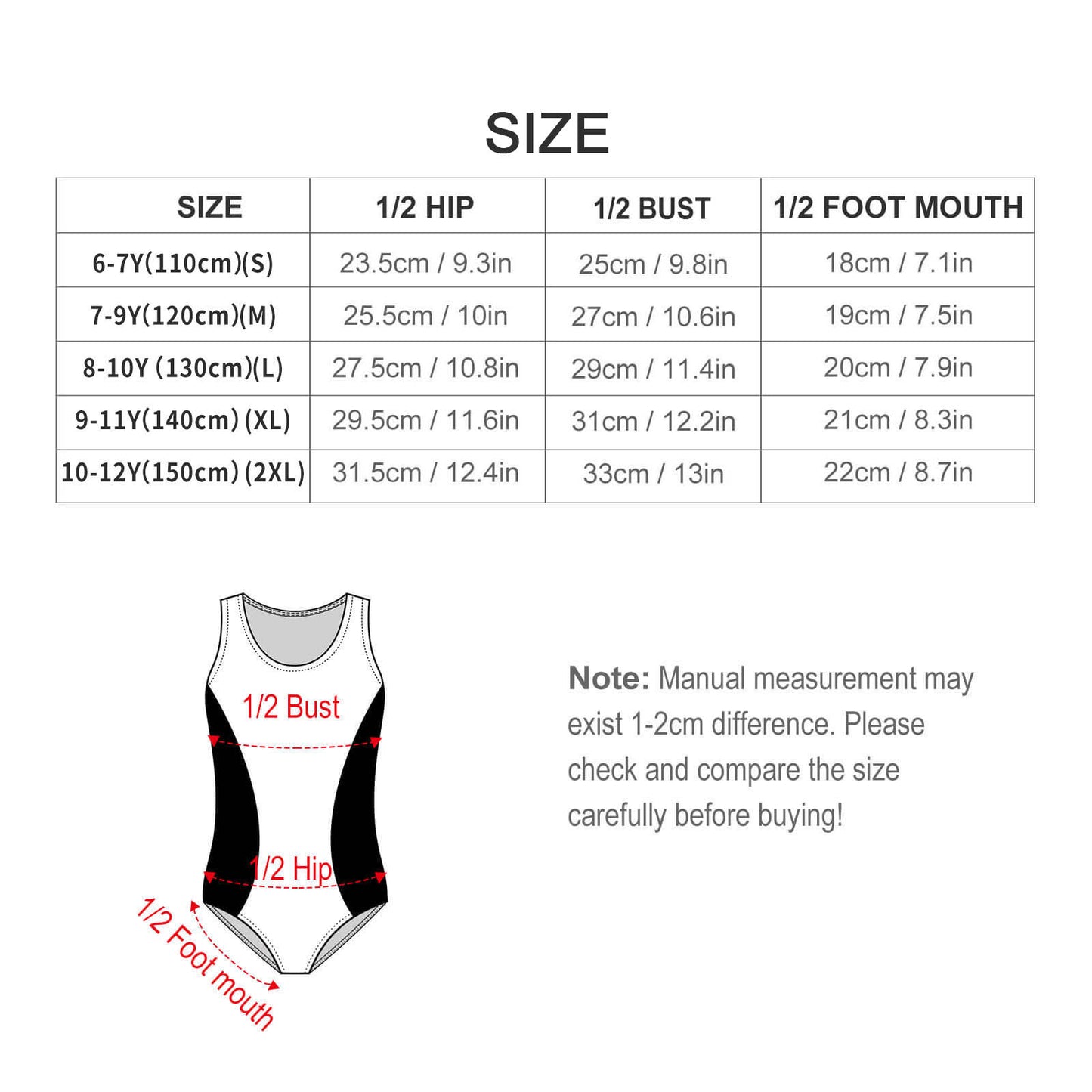 One-Piece Swimsuit for Girl Black dots