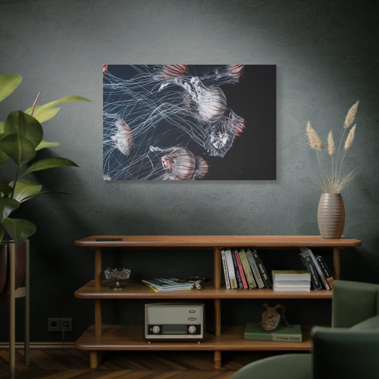 Jellyfish Swarm Matte Stretched Canvas