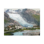 Glacier Village Matte Canvas Print