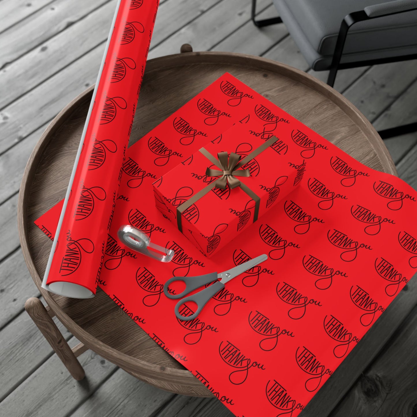Gift Wrap Paper — 'Thank You' Patterned Wrapping Paper