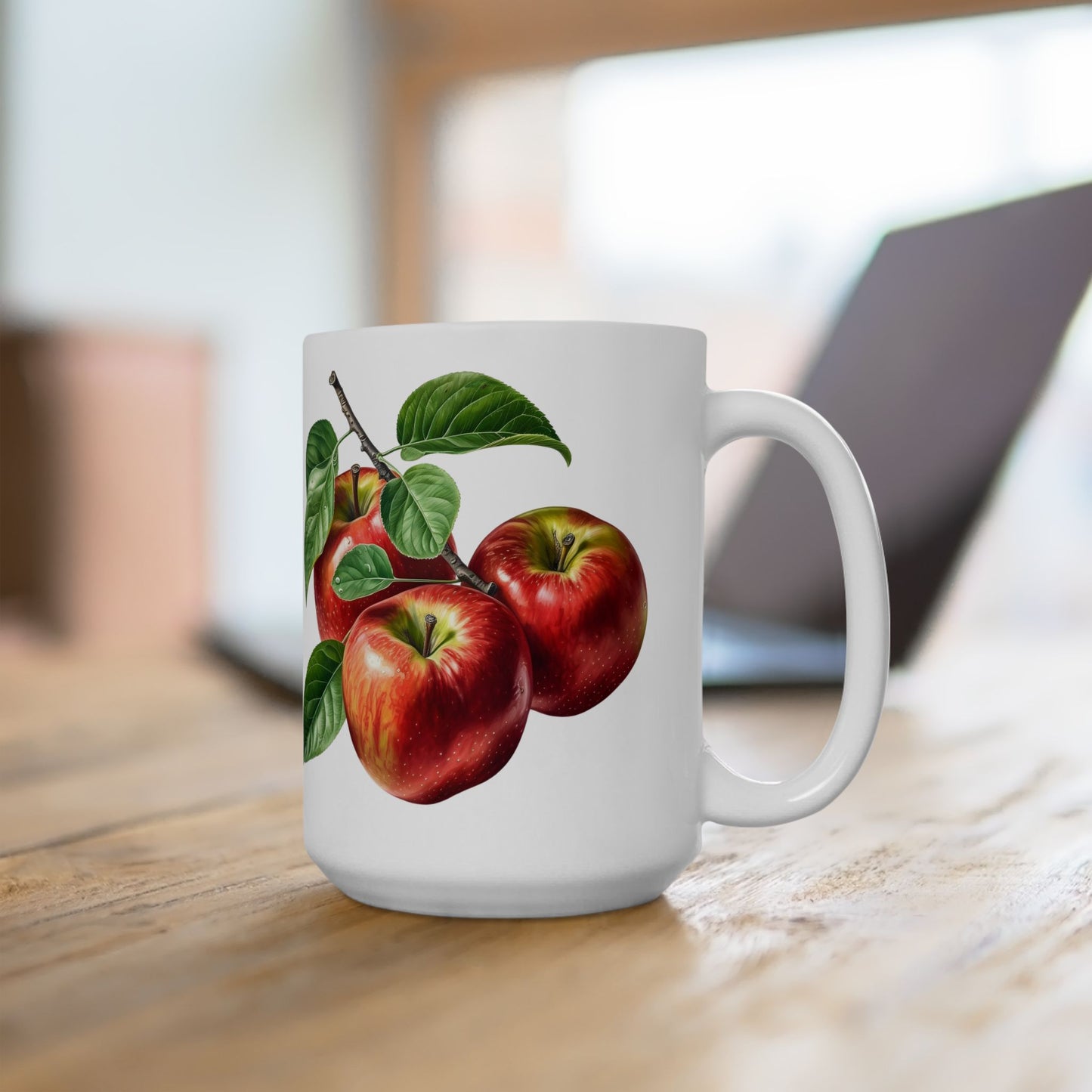 Apple Botanical Ceramic Mug – Farmhouse Kitchen Coffee Cup (11oz, 15oz)