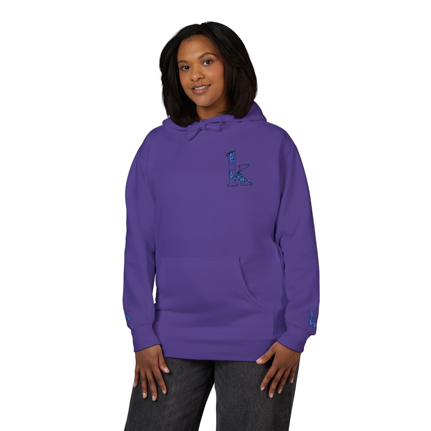 Cozy Floral Monogram Fleece Hoodie for Unisex - Perfect Gift for Birthdays, Valentine’s Day, Casual Wear, Adventure